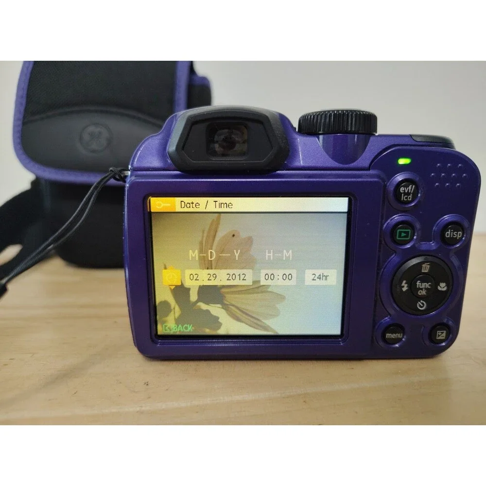 GE Power Pro Series X550 16.0MP Digital Camera Purple Imge Stabl 15x Zoom W/Case